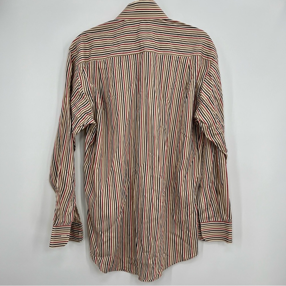 Burberry London Striped Button Up Shirt Long Sleeve Dress Shirt Cotton S - Picture 5 of 7
